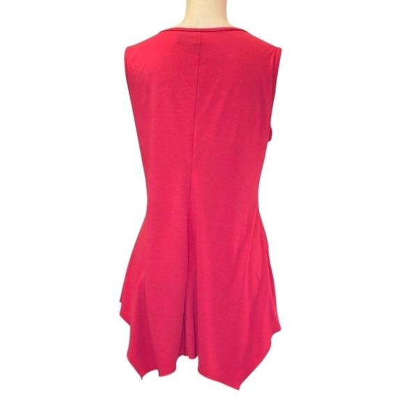 New Directions “Shark Bite” Embellished Sleeveless Tunic in Hot Pink Size Large - Picture 2 of 5